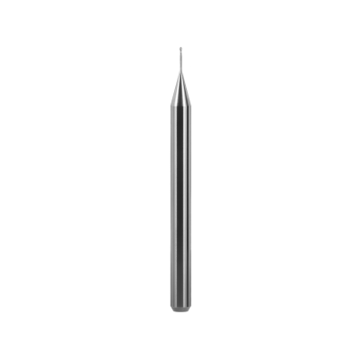 Kugelfräser, Schaft Ø 4 mm (PMMA, Thermoplast, PEEK, PEKK, Wachs, andere Kunststoffe) Ø 0,5 mm, FS 4, 2 Schneiden